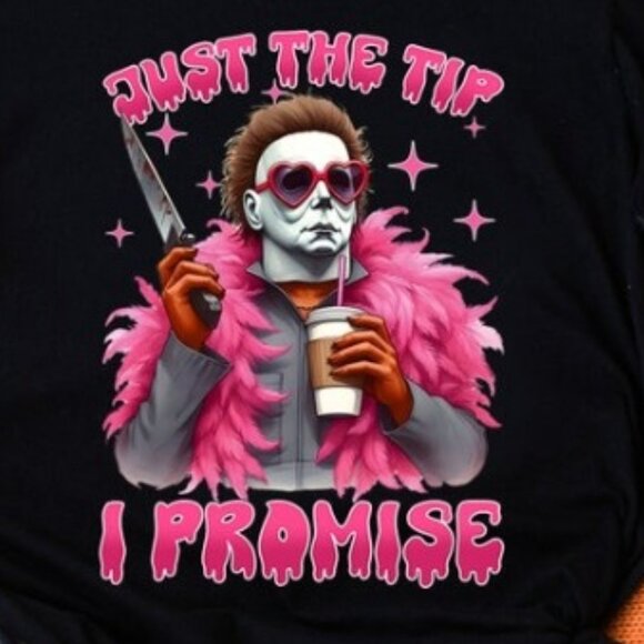 Just The Tip I Promise Shirt, Funny Halloween T-Shirt - Picture 2 of 4